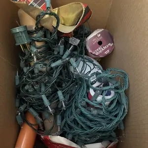 Box is Christmas lights