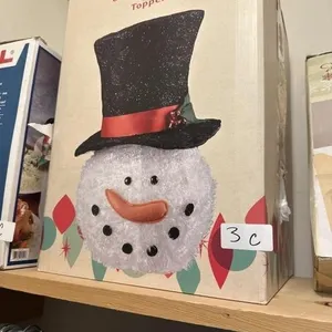 Snowman tree topper from Cracker Barrel 15 in t