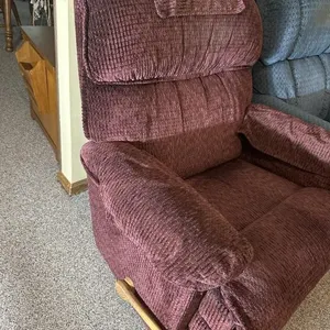 29x27x39 in. Wine rocking recliner  very clean!!