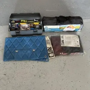Tent * Tool Box w/plumbing fittings & tools