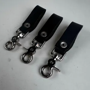 Key hanger (x3) black leather
