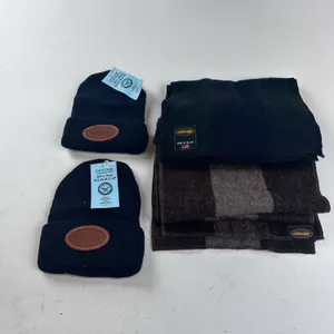 Whiteonuckler winter hat (x2) wool scarves (x2)