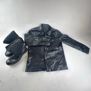 Leather boots & jacket