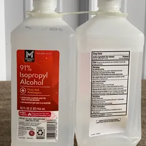 *NEW* 2 Member's Mark 91% Isopropyl Alcohol First Aid Antiseptic, 32 OZ Each - Best Buy 3/2029