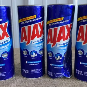 *NEW* 4 Ajax w/ Bleach Multi-Purpose Powder Cleaner, 21 OZ Each