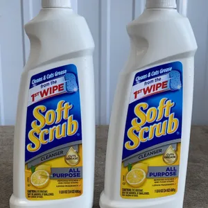 *NEW* 2 Soft Scrub All Purpose Liquid Cleanser, Lemon, 24 OZ Each