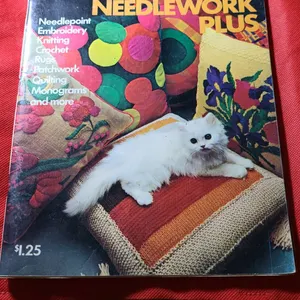 Simplicity's How-to Book Needlework Plus 1970s Craft Guide With Needlepoint, Embroidery, Crochet, Qu