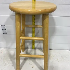 Round Wooden Bar Stool