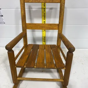 Vintage Child-Sized Wooden Rocking Chair