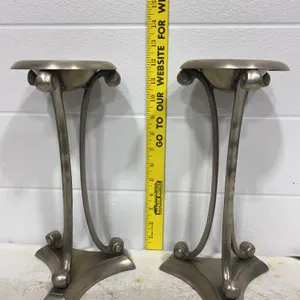 Heavy Metal Column-Style Candle Holders