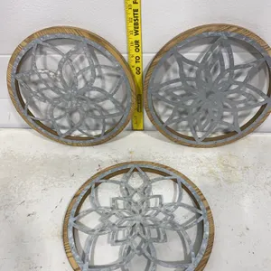 Set of 3 Rustic Medallion Wall Decor Panels