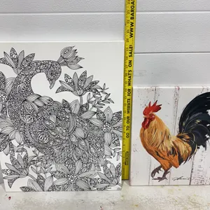 2 Decorative Canvas Plaques