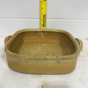 Rustic Rectangular Ceramic Casserole Baking Dish