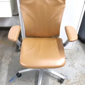 Allsteel Tan Leather Office Chair