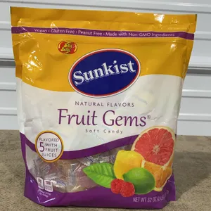 **NEW** Sunkist Fruit Gems Soft Candy Individually Wrapped 2 LB. Bag - Best By 6/27