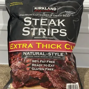 **NEW** Kirkland Premium Cut Cured & Dried Beef Steak Strips - Best By 12/2026