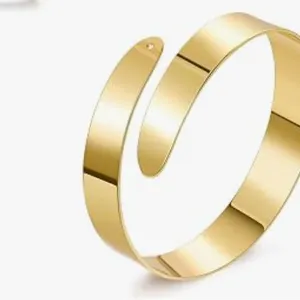 Alloy Upper Arm Open Ended Cuff Bracelet Adjustable Armbands Gold Tone New