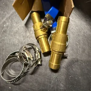 Pex Ball Valve Full Port 3/4 inch Barb 2 Pack Water Shut Off Valve & Clamps Kit