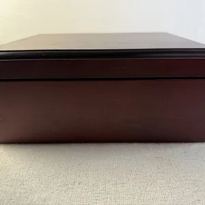 Cigar Humidor in Red Cherry Wood.  Has been preloved.