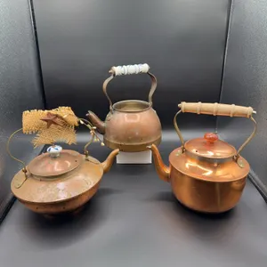 3 Copper Tea Kettles