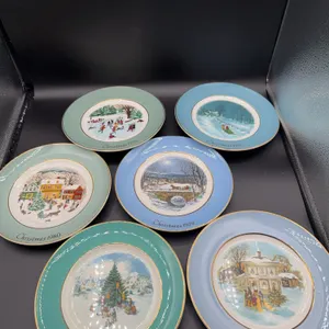 6 Avon Christmas Plates 1975 - 1980