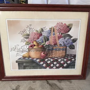 Longaberger Basket Picture w/ Hydrangas