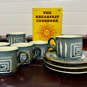 Breakfast Lot Mikasa “Firesong”and Breakfast Cookbook from 1968