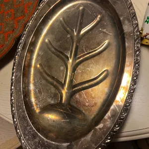 Silver Plated Grooved Meat Platter