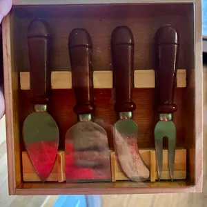 Cheese Set in Wood Box