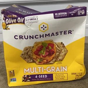 **NEW** Crunchmaster Multi-Grain 4-Seed Crunchy Baked Rice Crackers  - Best By: 12/26