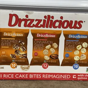 **NEW** Drizzilicious Mini Rice Cake Bites Variety Pack, 32 Count - Best By: 1/29/2027