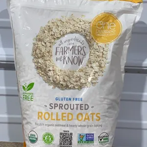 **NEW** One Degree Sprouted Rolled Oats 5LB. Bag - Best By 4/27
