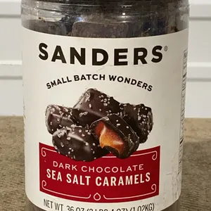 **NEW**  Sanders Small Batch Wonders Dark Chocolate Sea Salt Caramels - Best By: 5/27