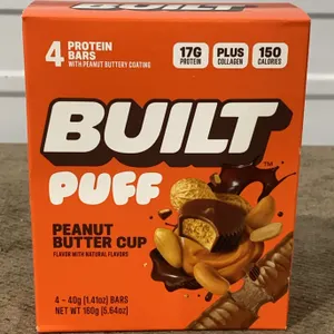 **NEW** Built Puff Peanut Butter Cup 4 Protein Bars - Best By 3/27