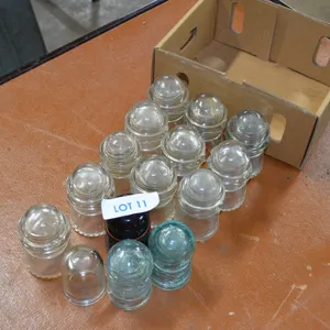 14 Glass Insulators, Sediment Bowl
