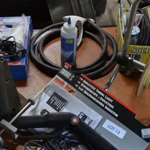 Timing Light, Powdered Chalk, Roll of Rope, Fahrenheit Thermometer, Misc. Box, Air Nozzle