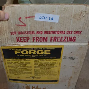 Box of Industrial Forge Hard Surface Cleaner, K-119, 3/4's full