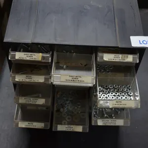 Small Plastic Drawer Cabinet, Box of Misc. Tools, Screwdrivers, Wood Bits with 2 Handles, Ring compressor Tool, etc.