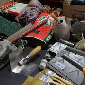 Painters Accessories, Paint Brushes, Steel Wool, Rollers, Paint Tray, 3 Trowels, etc.