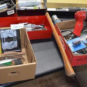 3 Air Ratchet 1/4" - 3/8" drive, 1 3/8 Palm Impact Wrench, Power Fist 1/4 Air Die Grinder, Power Fist Air Body Saw, Box of Tin Snips, Allen Keys, 3/8 