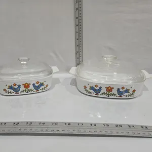 Corning Ware Casserole dishes w/ lids (2)