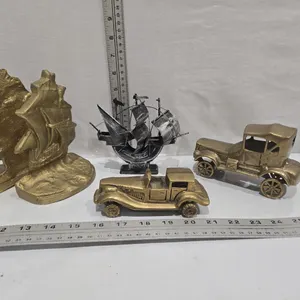 Brass Collectable cars, Brass Ship Book Ends, Pinta Ship - metal