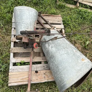 "Cyclone" Hay Seed SPREADER on PTO w/ Broad castors