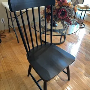 Wooden modern straight back chair