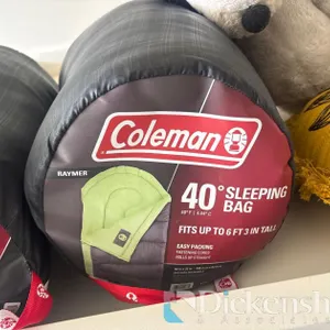 (2) COLEMAN SLEEPING BAGS PILLOW AND STUFFED ANIMAL