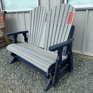 Outdoor Fanback Glider Bench