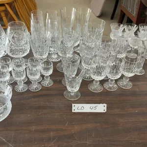 Large Collection of Assorted Cut Crystal Stemware Including Wine, Champagne, Cordials