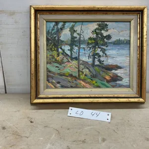 Kenneth Gordon, Signed "Early Evening (Wallace Lake)" 1972 Original Oil Painting, Framed, 12 × 10