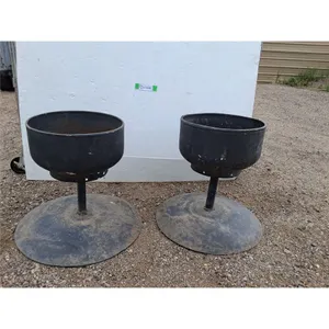 **(2) Metal Planters 12" Wide x 17" Tall, Can't Ship
