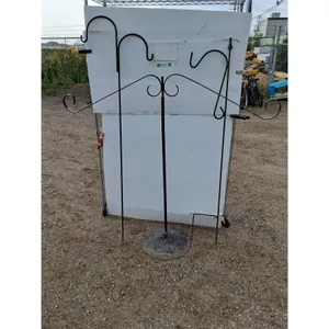 **(3) Black Metal Plant Stands Up to 70"- Can't Ship